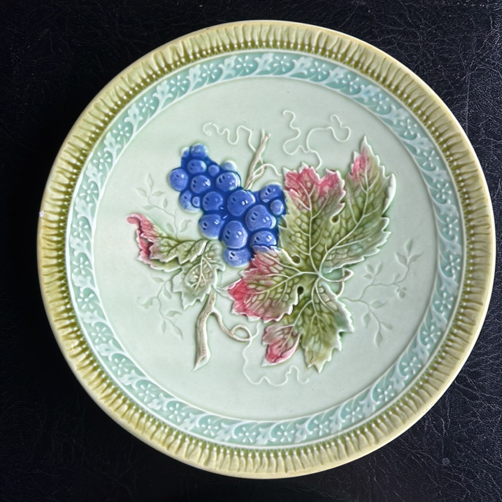 Black Forest Art Pottery Erphila Germany Majolica  Bread Plates Set 3 Vintage - Picture 2 of 10
